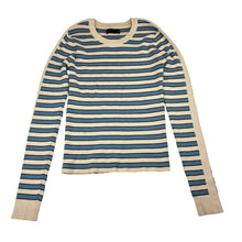 Load image into Gallery viewer, Womens SEED, striped ribbed knit long sleeve top, armpit to armpit: 32cm unstretched, EUC, size XS,