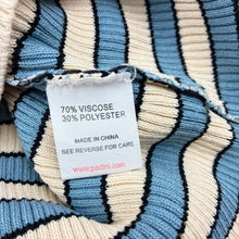 Load image into Gallery viewer, Womens SEED, striped ribbed knit long sleeve top, armpit to armpit: 32cm unstretched, EUC, size XS,