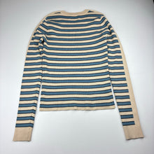 Load image into Gallery viewer, Womens SEED, striped ribbed knit long sleeve top, armpit to armpit: 32cm unstretched, EUC, size XS,