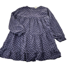 Load image into Gallery viewer, Girls Nature Baby, polka dot organic cotton long sleeve dress, GUC, size 5, L: 55cm