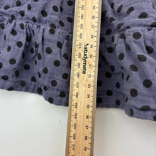 Load image into Gallery viewer, Girls Nature Baby, polka dot organic cotton long sleeve dress, GUC, size 5, L: 55cm