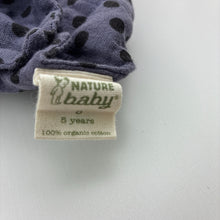 Load image into Gallery viewer, Girls Nature Baby, polka dot organic cotton long sleeve dress, GUC, size 5, L: 55cm