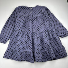 Load image into Gallery viewer, Girls Nature Baby, polka dot organic cotton long sleeve dress, GUC, size 5, L: 55cm