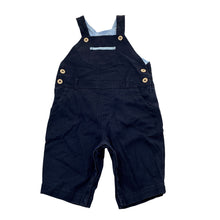 Load image into Gallery viewer, Boys Korango, navy stretch cotton shortalls, GUC, size 3,