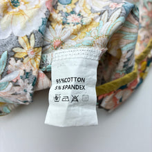 Load image into Gallery viewer, Girls floral, stretch cotton floral dress, EUC, size 6, L: 55.5cm
