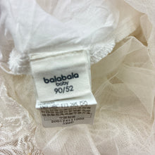 Load image into Gallery viewer, Girls Balabala, lined cream floral tulle long sleeve dress, GUC, size 2, L: 45cm