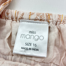 Load image into Gallery viewer, Girls Miss Mango, cotton lined viscose dress, GUC, size 16, L: 75.5cm