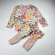 Load image into Gallery viewer, Girls Bonds, floral stretch cotton wondersuit / romper, FUC, size 3,