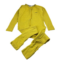 Load image into Gallery viewer, Unisex Bonds, yellow cotton waffle pyjama suit, FUC, size 3,