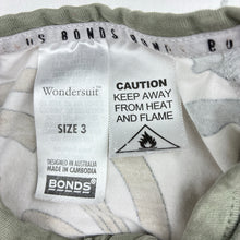 Load image into Gallery viewer, Unisex Bonds, stretch cotton wondersuit / romper, GUC, size 3,
