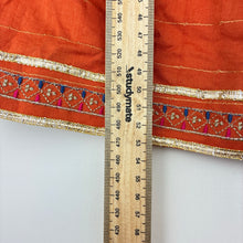 Load image into Gallery viewer, Girls Minnie Minors, orange floral embroidered long sleeve dress, EUC, size 2-3, L: 53cm