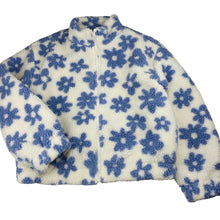 Load image into Gallery viewer, Girls Target, floral zip fleece jacket, GUC, size 12,