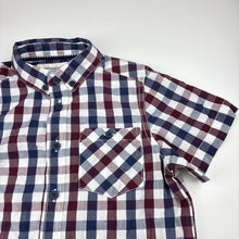 Load image into Gallery viewer, Boys Matalan, check cotton short sleeve shirt, EUC, size 8,