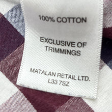 Load image into Gallery viewer, Boys Matalan, check cotton short sleeve shirt, EUC, size 8,
