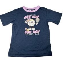 Load image into Gallery viewer, Girls Cotton On, navy cotton t-shirt, tennis, EUC, size 7,