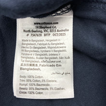 Load image into Gallery viewer, Girls Cotton On, navy cotton t-shirt, tennis, EUC, size 7,