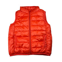 Load image into Gallery viewer, Unisex HAS HOS, orange down filled zip puffer vest, EUC, size 5,