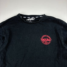 Load image into Gallery viewer, Boys Mossimo, black cotton long sleeve t-shirt, wash fade, FUC, size 10,