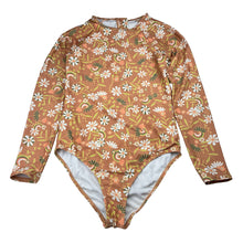 Load image into Gallery viewer, Girls Roxy Girl, floral zip long sleeve swim one-piece, GUC, size 14,