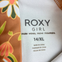 Load image into Gallery viewer, Girls Roxy Girl, floral zip long sleeve swim one-piece, GUC, size 14,