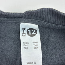 Load image into Gallery viewer, Boys KID, grey cotton blend fleece lined sweater, EUC, size 12,