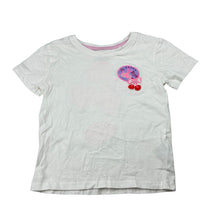 Load image into Gallery viewer, Girls Mango, white cotton t-shirt, GUC, size 4,