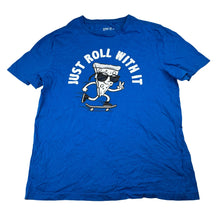 Load image into Gallery viewer, Boys Anko, blue cotton t-shirt, skateboard, EUC, size 12,