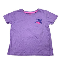 Load image into Gallery viewer, Girls Mango, purple cotton t-shirt, FUC, size 4,