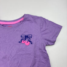 Load image into Gallery viewer, Girls Mango, purple cotton t-shirt, FUC, size 4,