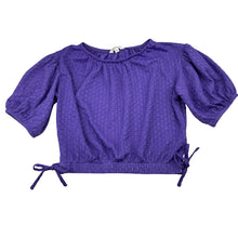 Load image into Gallery viewer, Girls Milkshake, purple cropped top, EUC, size 8,