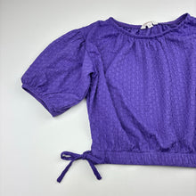Load image into Gallery viewer, Girls Milkshake, purple cropped top, EUC, size 8,