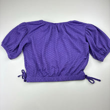 Load image into Gallery viewer, Girls Milkshake, purple cropped top, EUC, size 8,