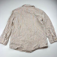 Load image into Gallery viewer, Boys Target, striped cotton / linen long sleeve shirt, EUC, size 5,