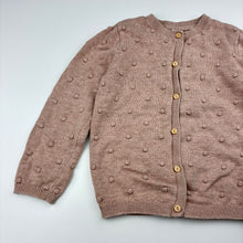 Load image into Gallery viewer, Girls H&amp;M, pink organic cotton knit cardigan, GUC, size 3,