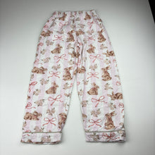 Load image into Gallery viewer, Girls Little Finch, flannel cotton pyjama set, rabbit, GUC, size 5-6,