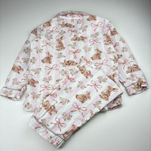 Load image into Gallery viewer, Girls Little Finch, flannel cotton pyjama set, rabbit, GUC, size 5-6,