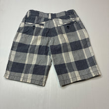 Load image into Gallery viewer, Boys Mooks, check cotton blend shorts, adjustable, FUC, size 5,
