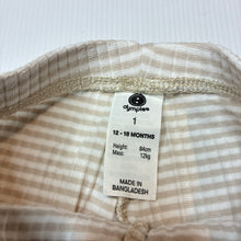 Load image into Gallery viewer, Unisex Dymples, striped stretch organic cotton leggings, elasticated, GUC, size 1,