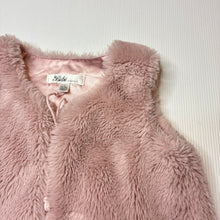 Load image into Gallery viewer, Girls Bebe by Minihaha, pink faux fur vest, GUC, size 1,