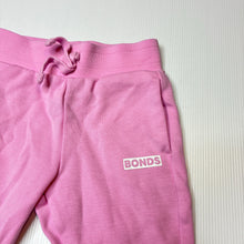 Load image into Gallery viewer, Girls Bonds, pink cotton blend track pants, elasticated, EUC, size 0,