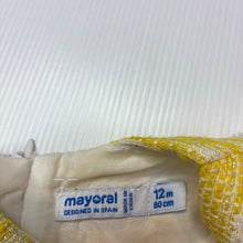 Load image into Gallery viewer, Girls Mayoral, cotton lined woven dress, EUC, size 0-1, L: 40cm