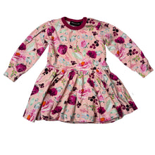 Load image into Gallery viewer, Girls Rock Your Baby, floral stretch cotton long sleeve romper dress, GUC, size 1, L: 37cm