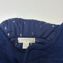 Load image into Gallery viewer, Unisex purebaby, organic cotton lined wool duffle coat / jacket, EUC, size 2,