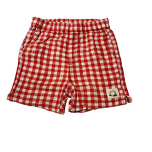 Load image into Gallery viewer, Boys Cotton On Baby, check viscose / linen shorts, elasticated, GUC, size 1,