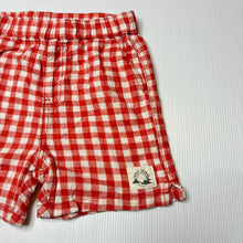 Load image into Gallery viewer, Boys Cotton On Baby, check viscose / linen shorts, elasticated, GUC, size 1,