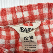 Load image into Gallery viewer, Boys Cotton On Baby, check viscose / linen shorts, elasticated, GUC, size 1,