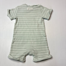 Load image into Gallery viewer, Unisex Beatrix Potter, Peter Rabbit ribbed embroidered cotton romper, GUC, size 0,