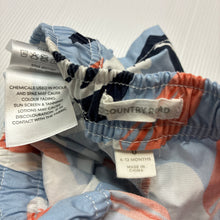 Load image into Gallery viewer, Boys Country Road, cotton blend board shorts, elasticated, pelicans, GUC, size 0,