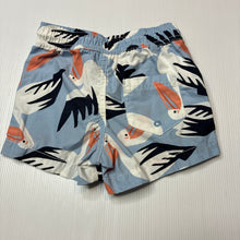 Load image into Gallery viewer, Boys Country Road, cotton blend board shorts, elasticated, pelicans, GUC, size 0,