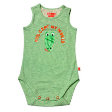 Load image into Gallery viewer, Boys Bambi Mini, stretch organic cotton singletsuit, crocodile, EUC, size 1,